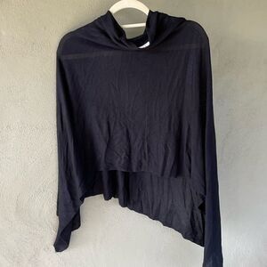 Lexi York Black Bamboo Knit Poncho